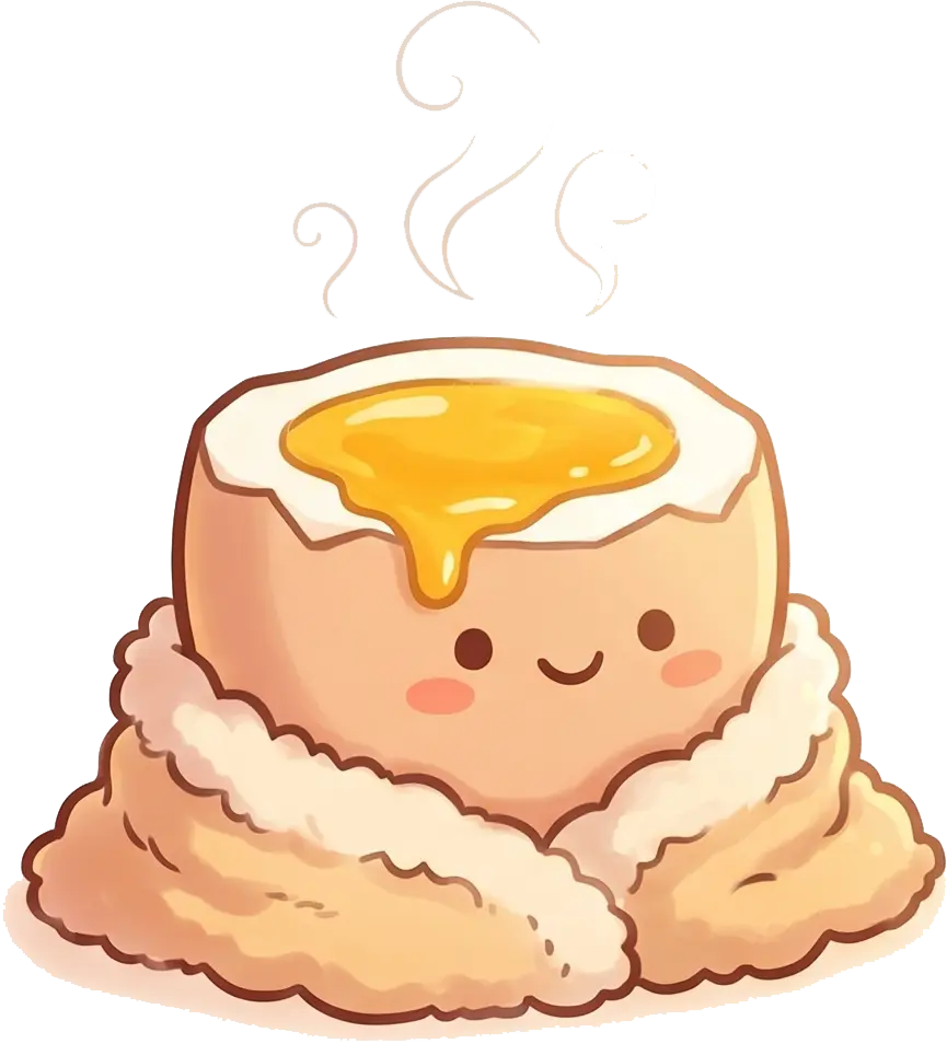 Illustration of a soft boiled egg